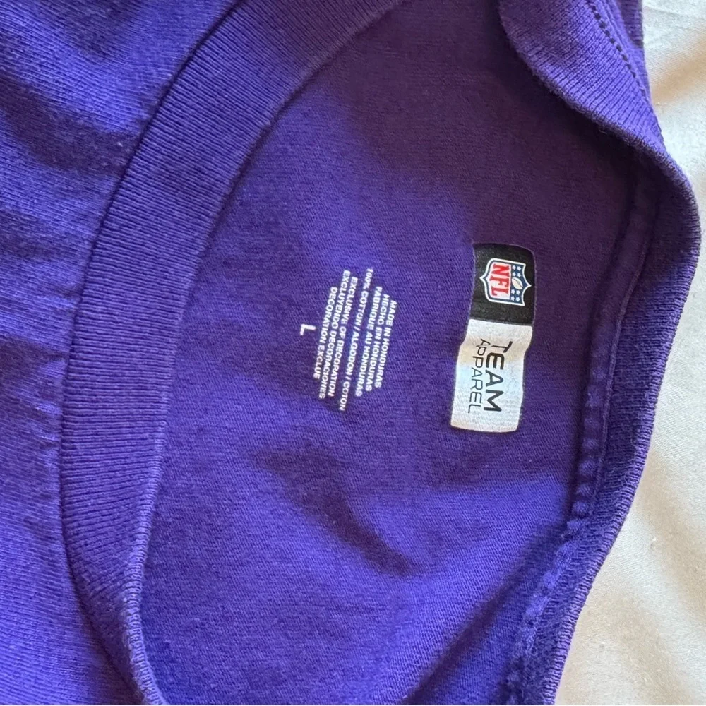 NFL Team Apparel Purple Long Sleeve Tee  Minnesota Vikings - Picture 4 of 8